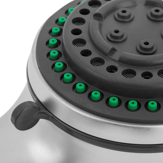 Carxofa mòbil per a dutxa cromat amb sistema anticalç, estalvi d'aigua i 5 funcions