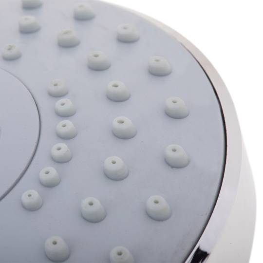Carxofa mòbil 242mm per a dutxa cromat amb sistema anticalç, estalvi d'aigua i 3 funcions