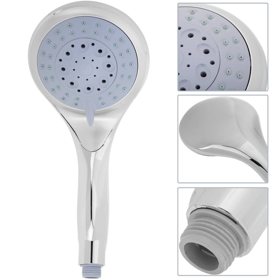 Pommeau de douche ronde fixe pour colonne de douche chromée avec système  anticalcaire, économie d'eau et 1 fonction - Cablematic