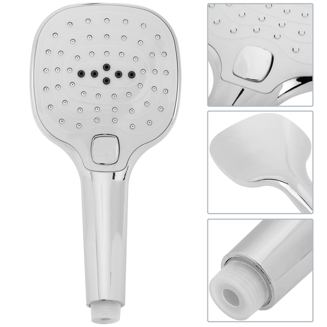 Alcachofa móvil para ducha cromado con sistema antical, ahorro de agua y 6  funciones - Cablematic