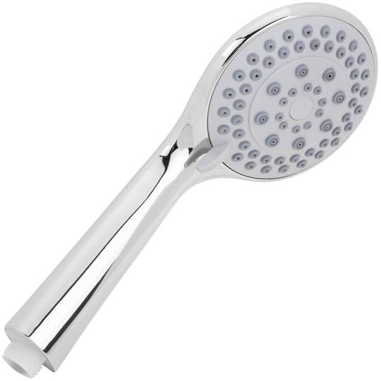 Asta doccia da bagno cromata con soffione e flessibile regolabile in altezza