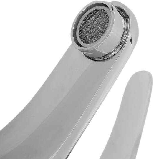 Rubinetto monocomando con cartuccia ceramica per lavabo cromato con funzioni acqua calda e fredda