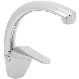 Chrom-Schwenk Mischbatterie mit hohem Auslauf für Spüle Höhe 240 mm