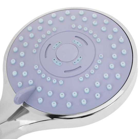 Kit rubinetto doccia monocomando orizzontale cromato a risparmio idrico con soffione doccia, tubo flessibile e staffa