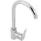 Chrome swivel mixer tap with high spout for sink height 248mm