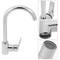 Chrome swivel mixer tap with high spout for sink height 248mm