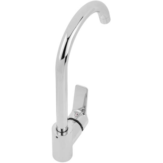Chrome swivel mixer tap with high spout for sink height 248mm