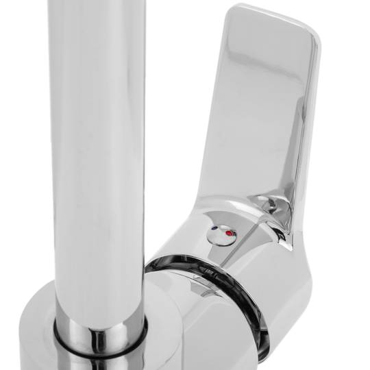 Chrome swivel mixer tap with high spout for sink height 248mm