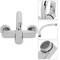 Chrome swivel mixer tap with built-in high spout for sink height 190mm