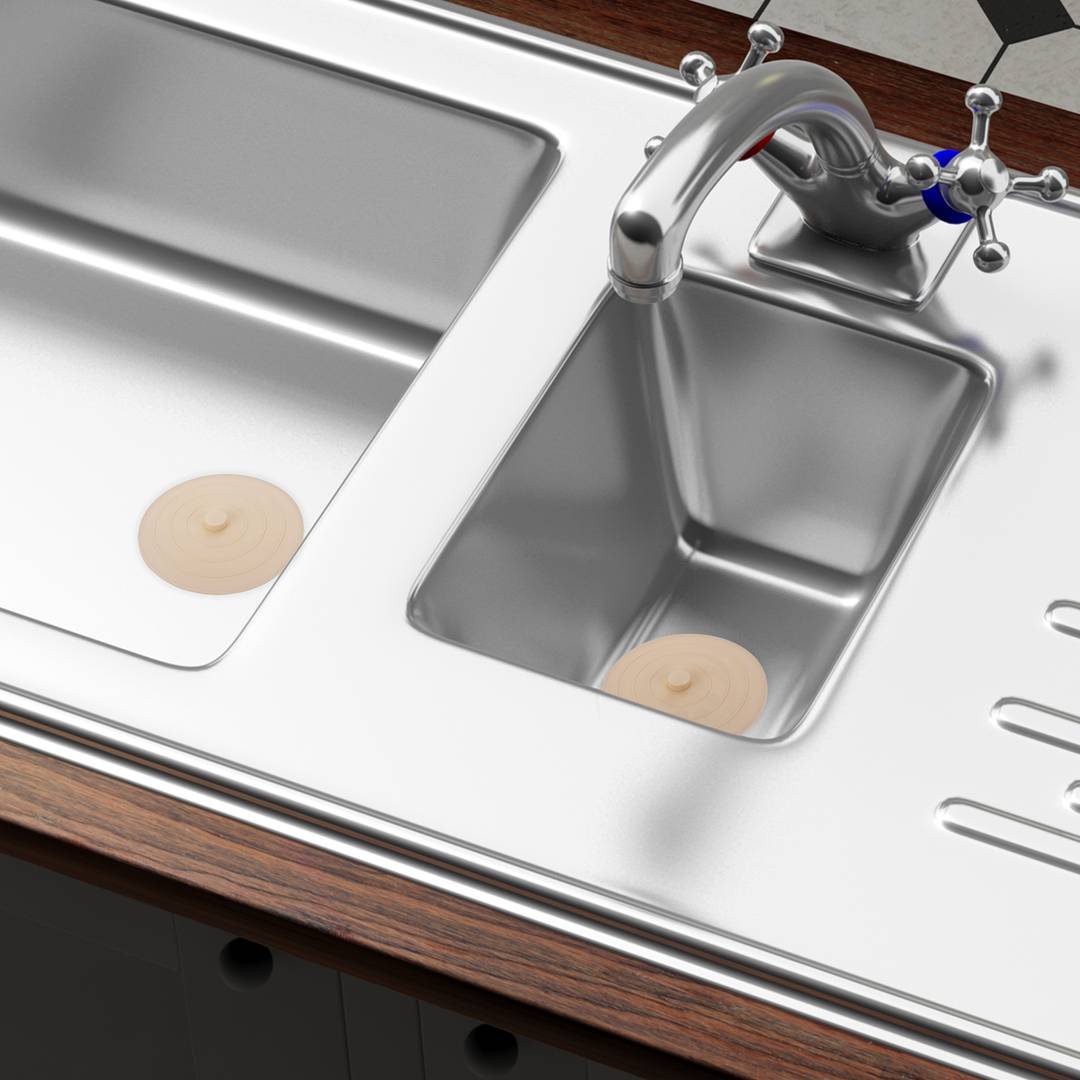 Tappo universale in gomma per valvole da cucina o lavello da 105 mm -  Cablematic