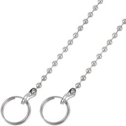 Chromed ball chain for kitchen or bathroom drain plug with 45cm rings
