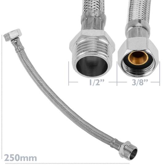 Mangueira flexível de aço inoxidável metálico 1/2