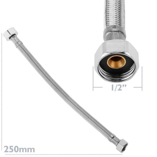 Flexibele metalen RVS slang 1/2 