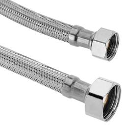 Flexibele metalen RVS slang 3/8 "Female to 1/2" Female van 40 cm
