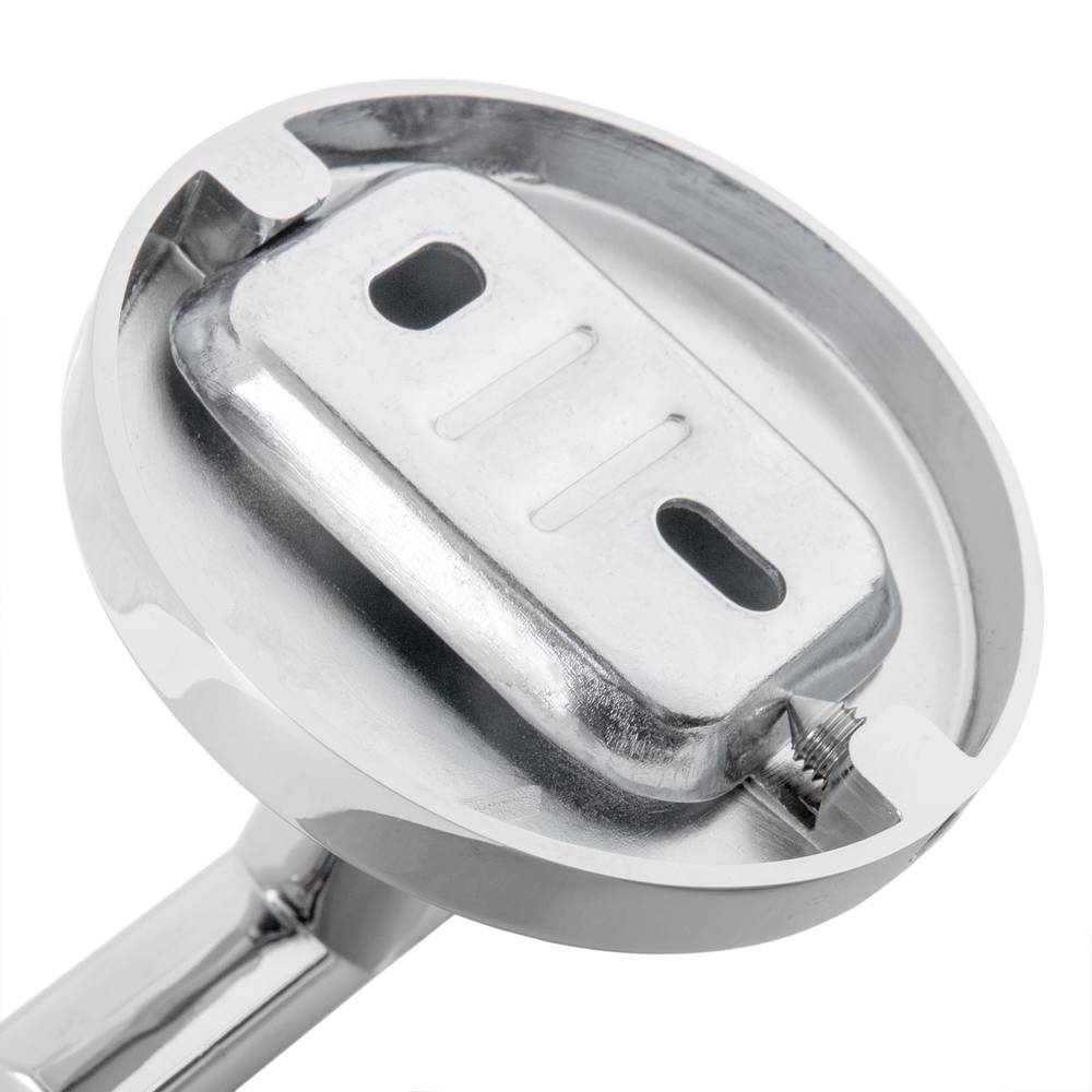 Portarrollos WC cromado con tapa para papel higiénico modelo Renne