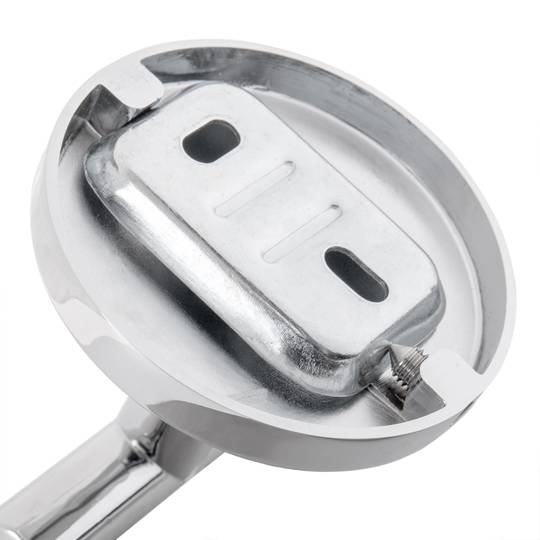 Portarrollos WC cromado con tapa para papel higiénico modelo Renne