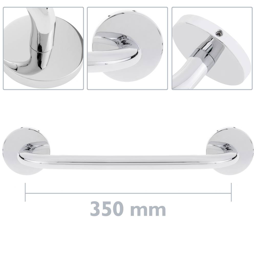 Toallero barra para pared cromado 350x60x74mm modelo Renne