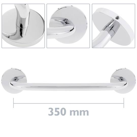 Toallero barra para pared cromado 350x60x74mm modelo Renne