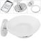 Wall soap chrome holder with translucent glass dish Renne model