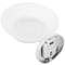 Wall soap chrome holder with translucent glass dish Renne model