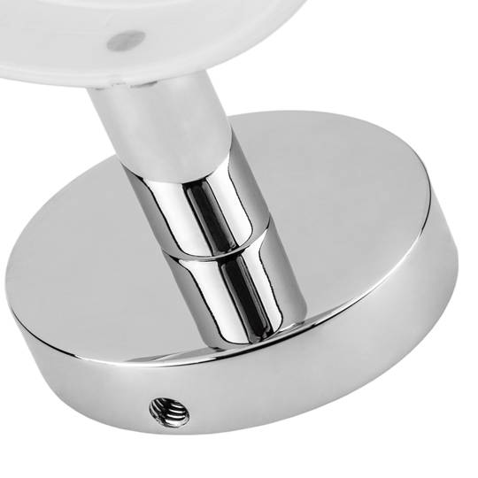 Wall soap chrome holder with translucent glass dish Renne model