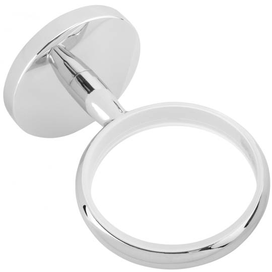 Wall soap chrome holder with translucent glass dish Renne model