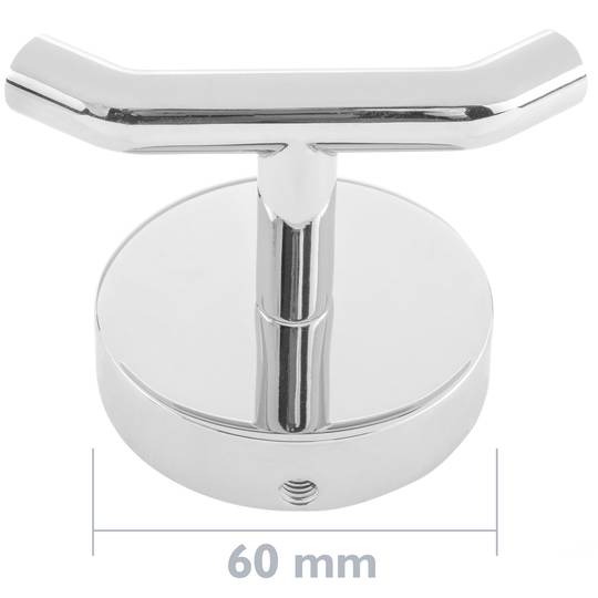 Appendino doppio cromato per bagno modello Paddy