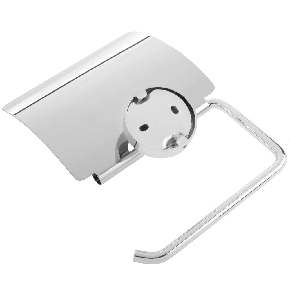 Porta-rotlles WC cromat amb tapa per a paper higiènic model Paddy