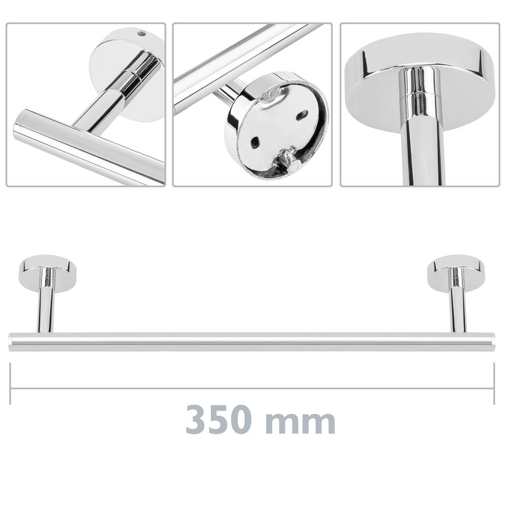 Portasalviette a parete Paddy 350x60x76mm cromato