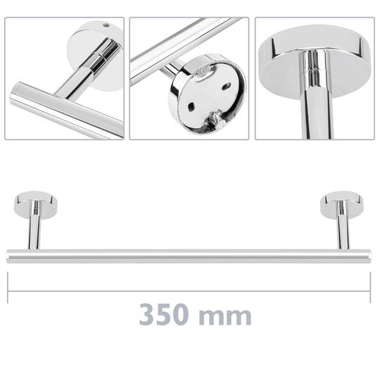 Portasalviette a parete Paddy 350x60x76mm cromato