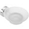 Wall soap chrome holder with translucent glass dish Paddy model