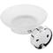 Wall soap chrome holder with translucent glass dish Paddy model