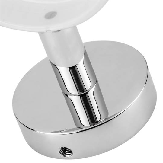 Wall soap chrome holder with translucent glass dish Paddy model