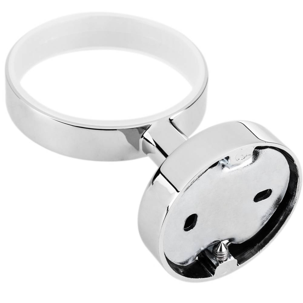 Wall soap chrome holder with translucent glass dish Paddy model