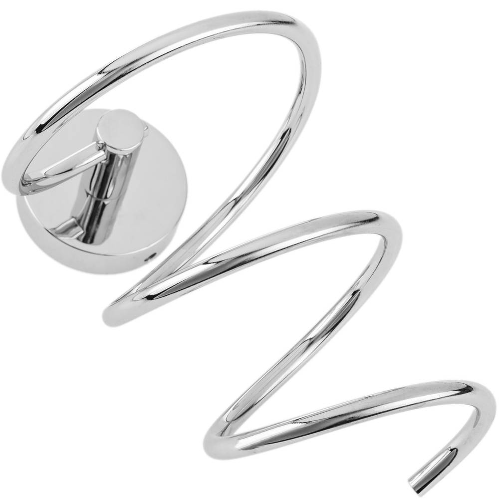 Soporte de pared cromado para secador de pelo modelo Paddy