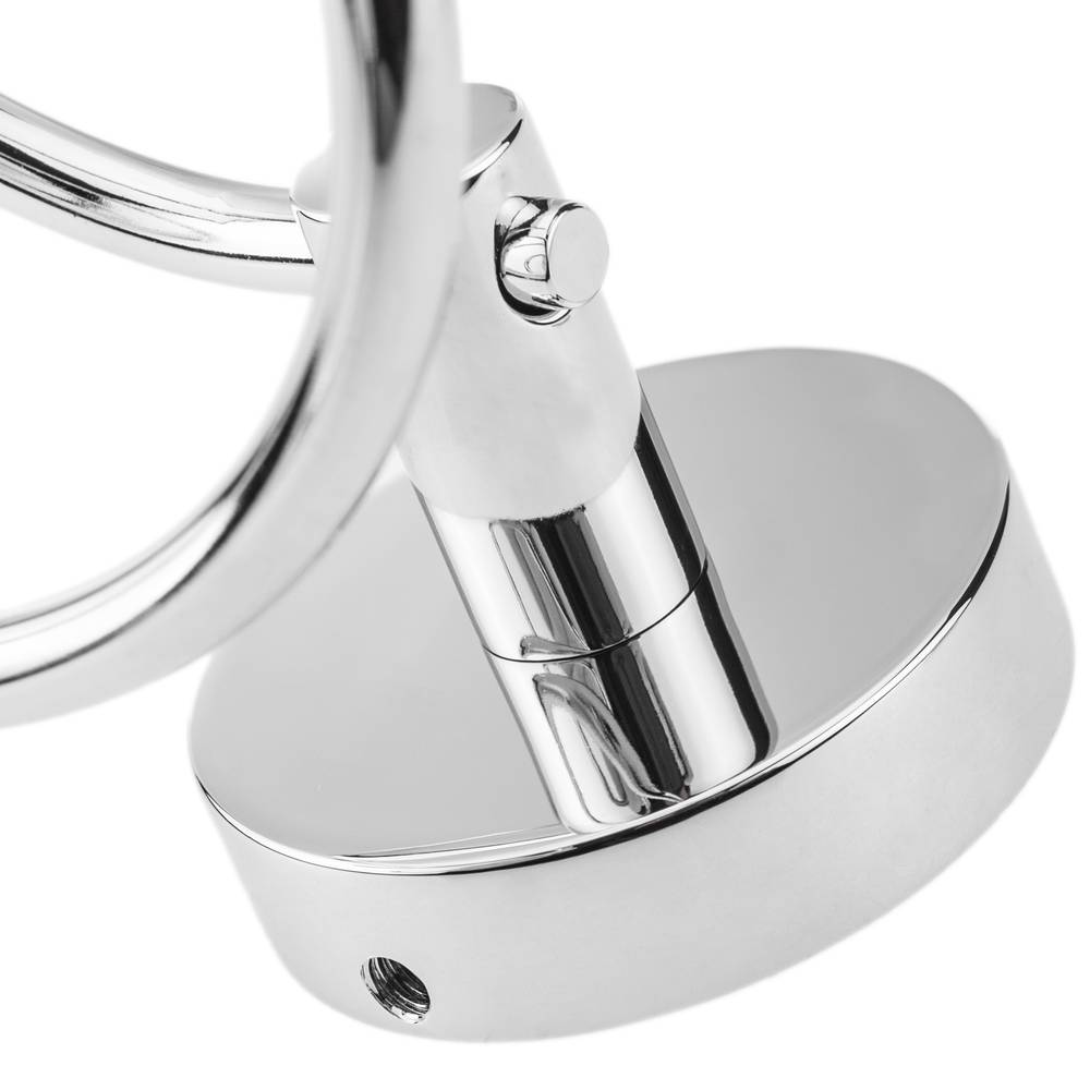 Soporte de pared cromado para secador de pelo modelo Paddy