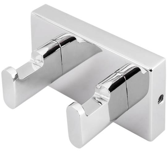 Wieszak chromowany podwójny do łazienki model Spool