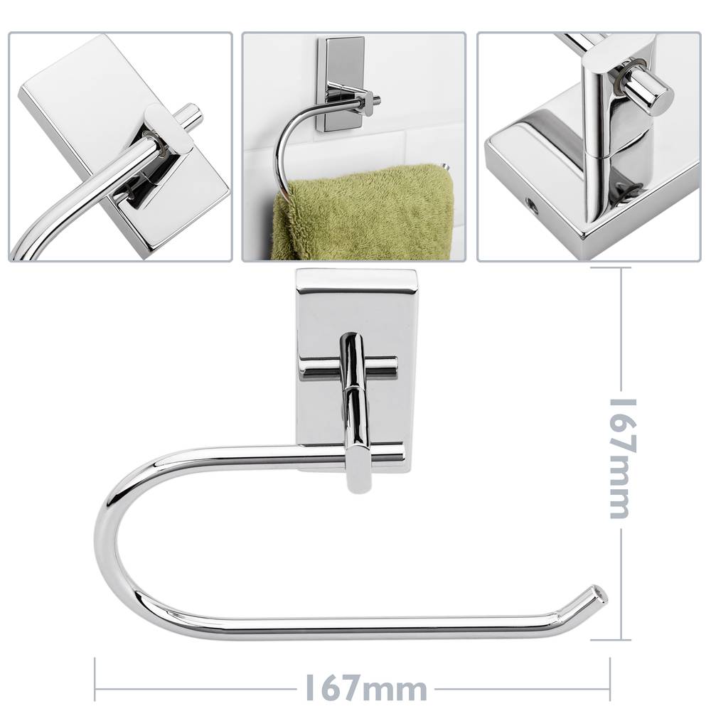 Toalheiro de parede 167x125x39mm cromado Spool