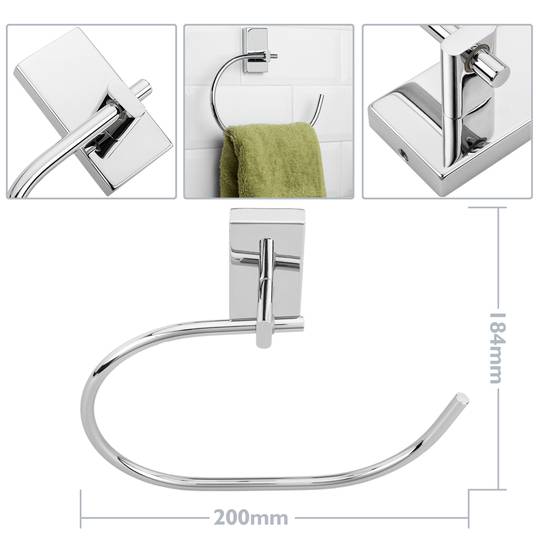 Wieszak ścienny 200x184x39mm Spool chrom