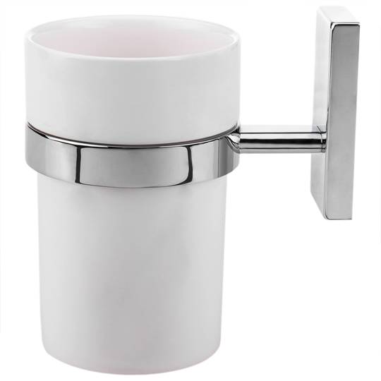 Kubek ze szczoteczką do zębów o średnicy 78mm z uchwytem ściennym modelu Spool