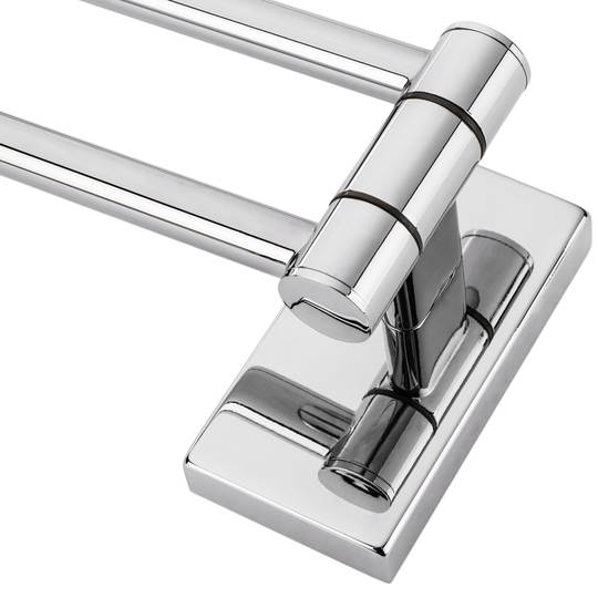 Toalheiro giratório cromado barra dupla modelo Spool