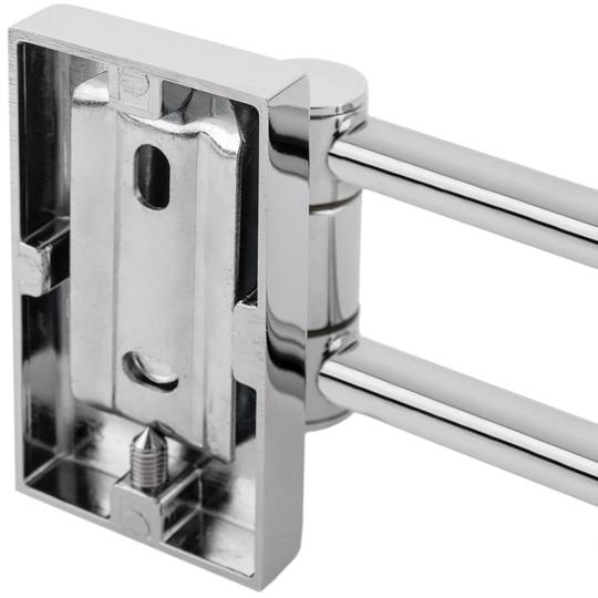 Toalheiro giratório cromado barra dupla modelo Spool