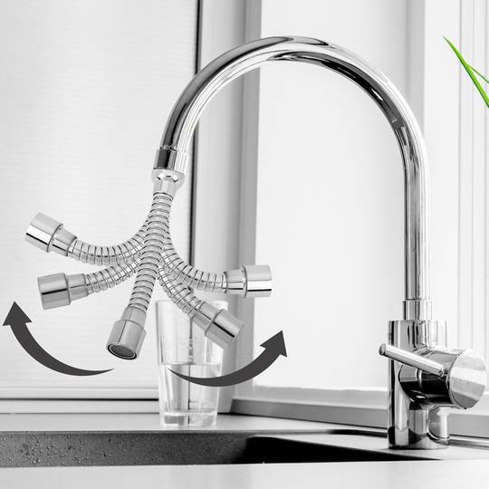 Atomizer aerator with 24 mm male with 360º rotation in stainless steel