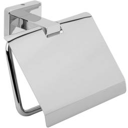 Portarrollos de papel higiénico con tapa para baño de acero inoxidable