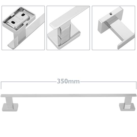 Verchroomde wand handdoekhouder 350x35x55 mm model Ever