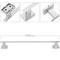 Verchroomde wand handdoekhouder 350x35x55 mm model Ever