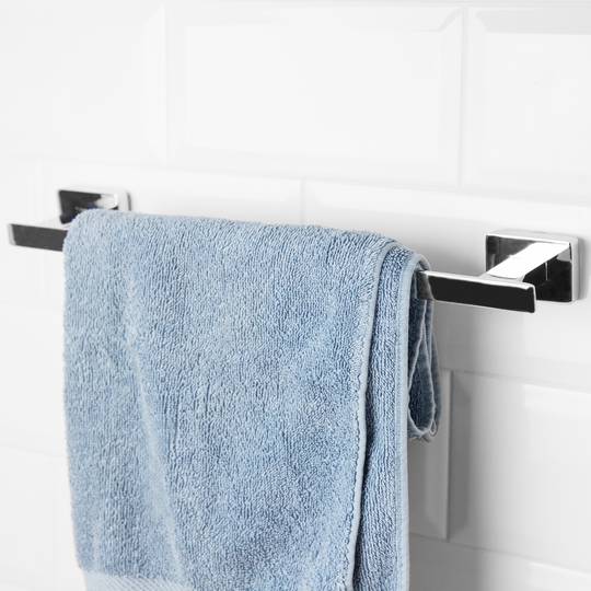 Verchroomde wand handdoekhouder 350x35x55 mm model Ever