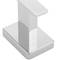Verchroomde wand handdoekhouder 350x35x55 mm model Ever