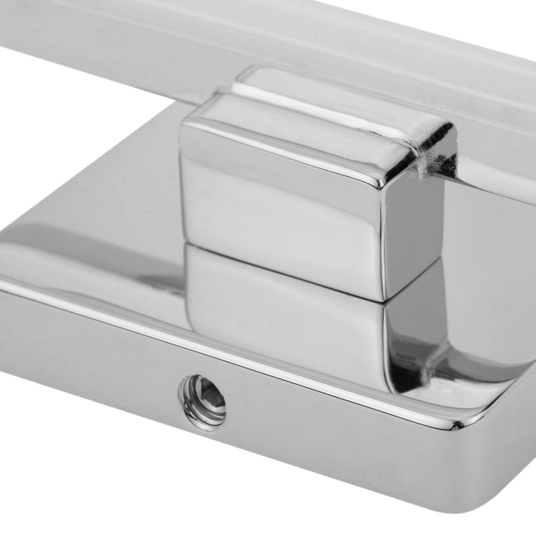 Soporte cromado de pared para jabón con plato de cristal translúcido modelo Ever