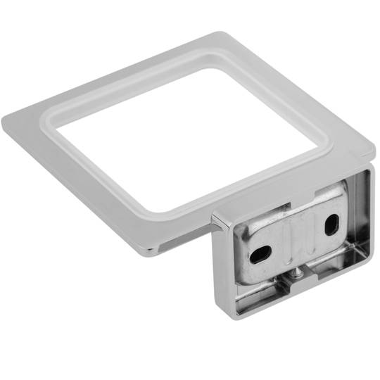 Soporte cromado de pared para jabón con plato de cristal translúcido modelo Ever